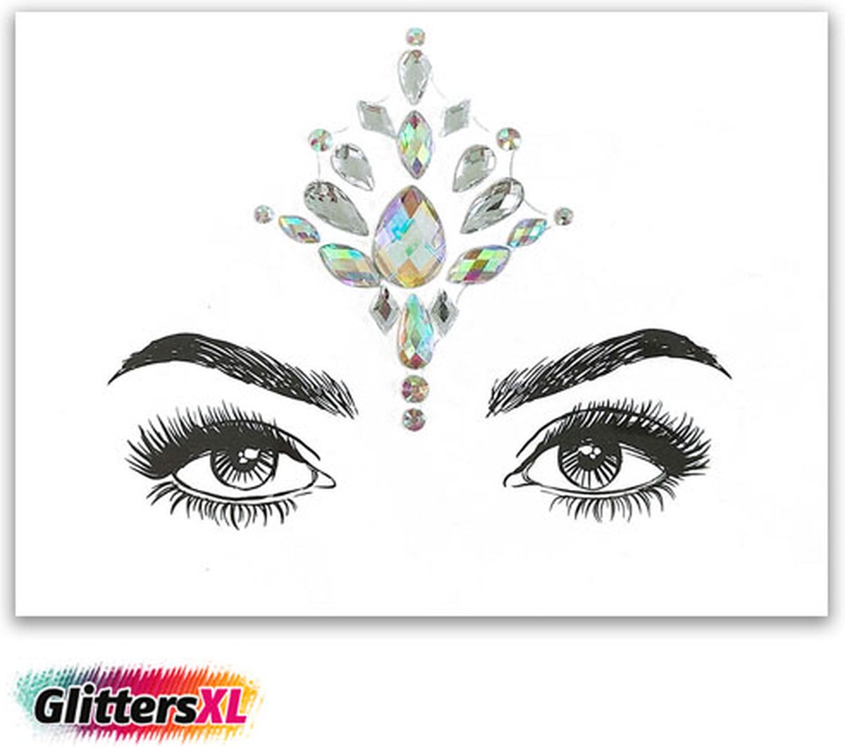 GlittersXL - Festival Face Jewels Diamond Garnet [Dots Strass Steentjes met zelfklevend Plaklaag - Sticker Diamantjes voor Lichaam en Gezicht - Festival tattoo set outfit diamand glitter - Juwelen Face Glitterstiften tattoos kinderen]